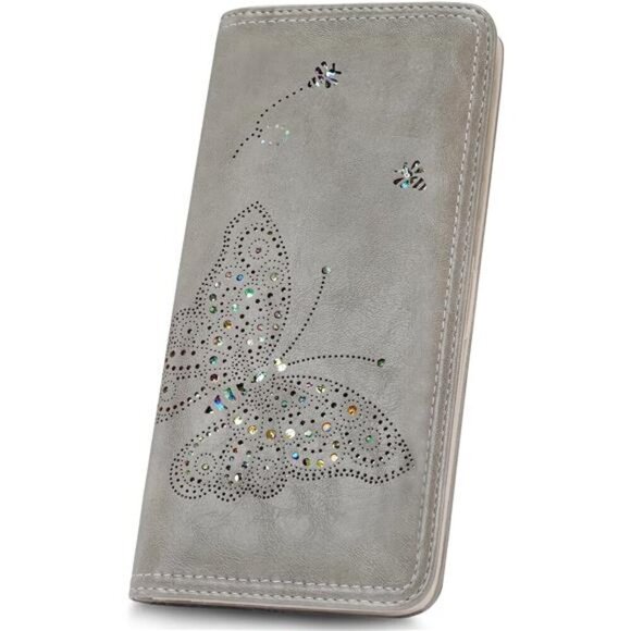Wallet Ultra Slim, Clutch Long Grey - Picture 1 of 6